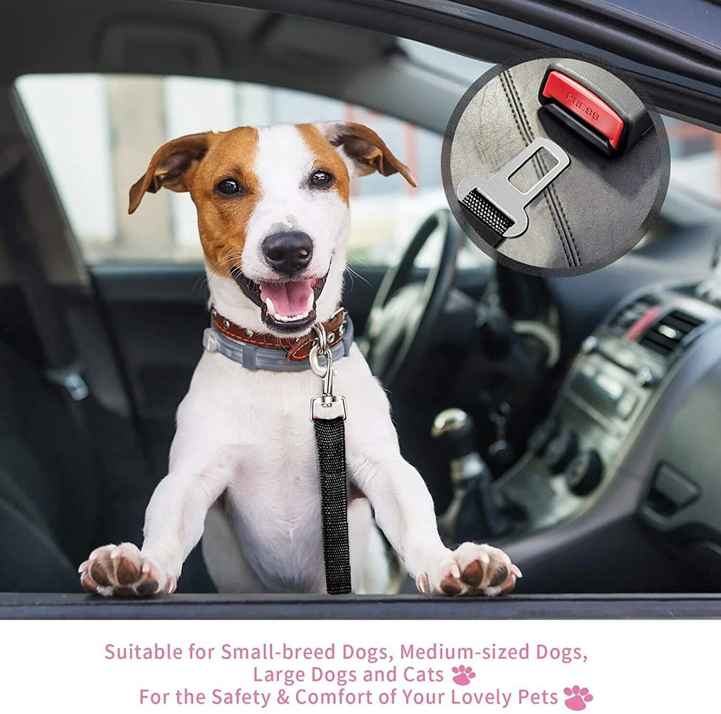 Pet Car Seat Belt 2-Pack Adjustable