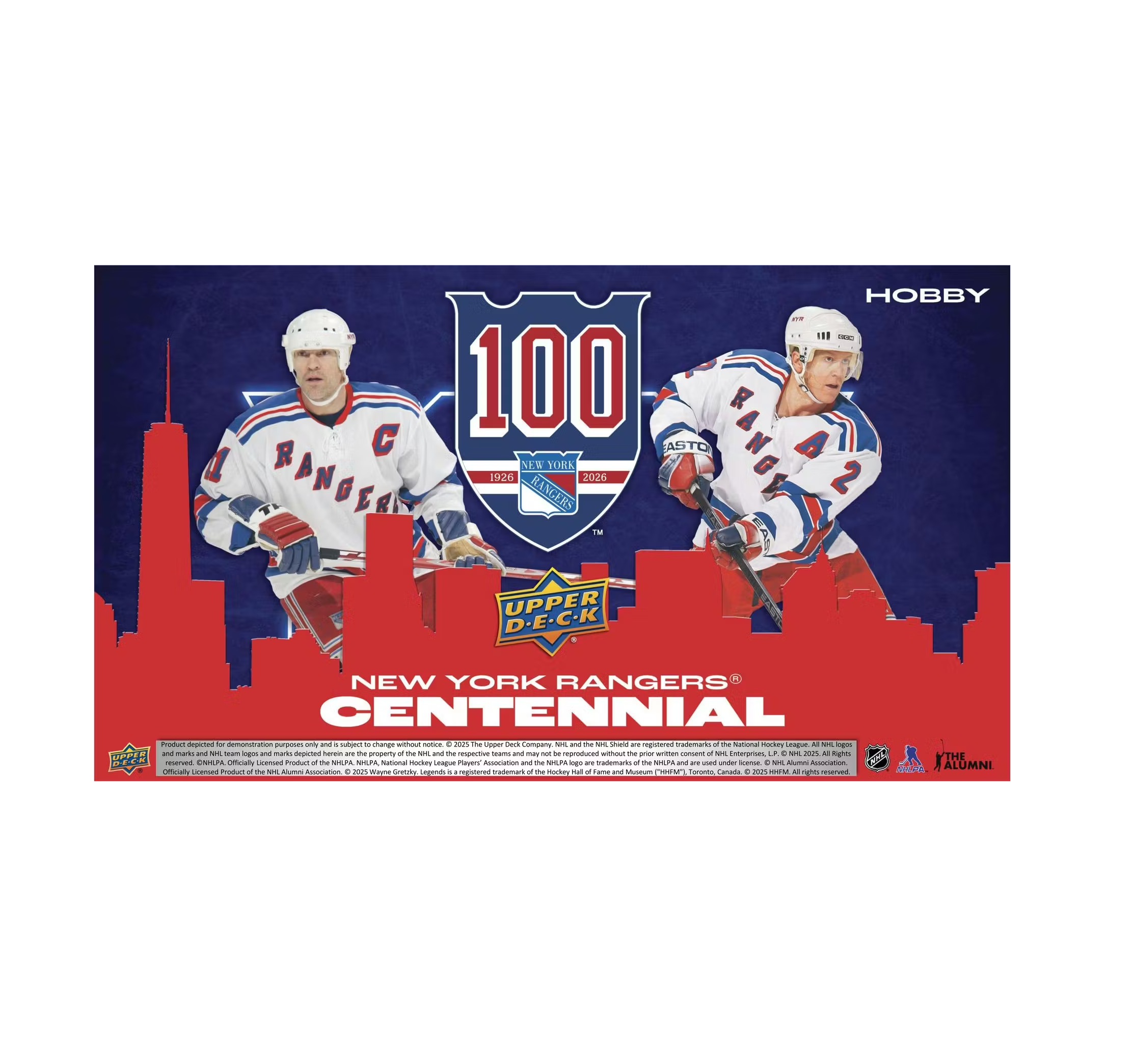 2025-26UpperDeckNewYorkRangersCentennialHockeyHobbyBox2