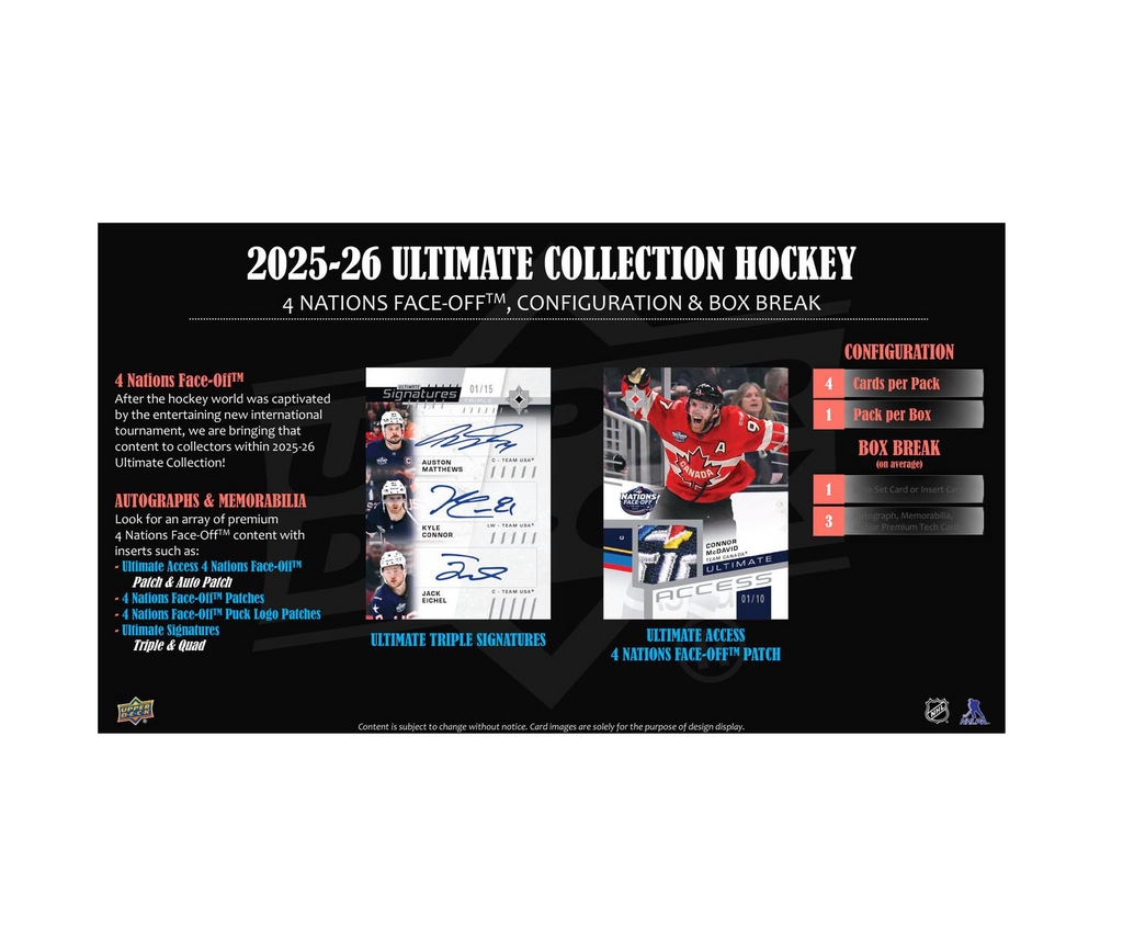 2025-26UpperDeckUltimateCollectionHockeyHobbyBox5