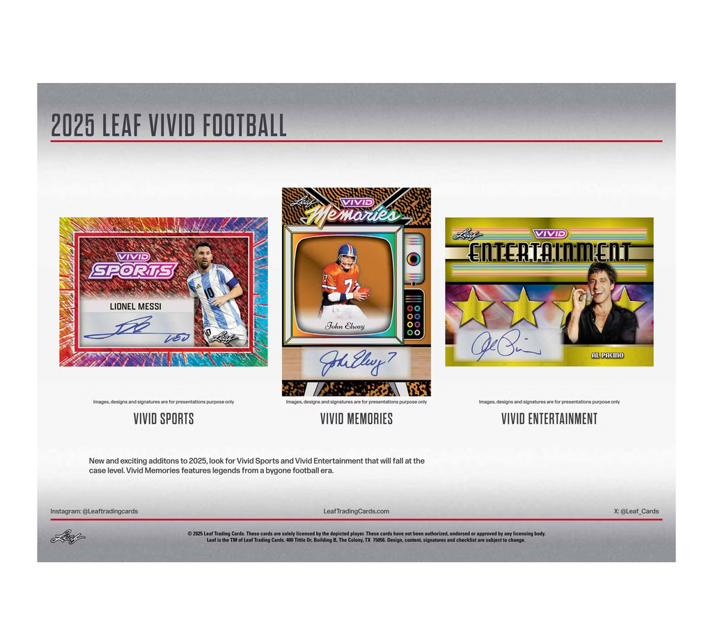 2025LeafVividFootballHobbyBox4