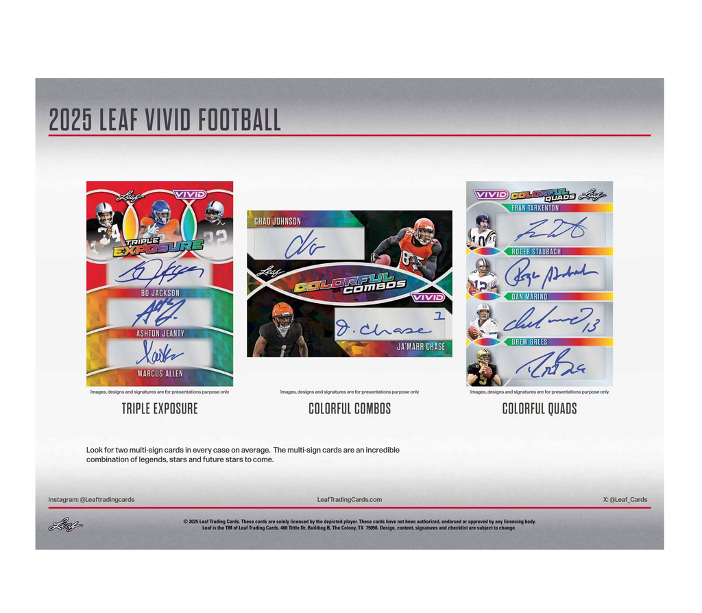 2025LeafVividFootballHobbyBox5