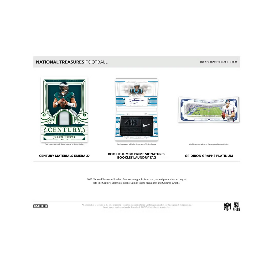 2025PaniniNationalTreasuresFootballHobbyBox5