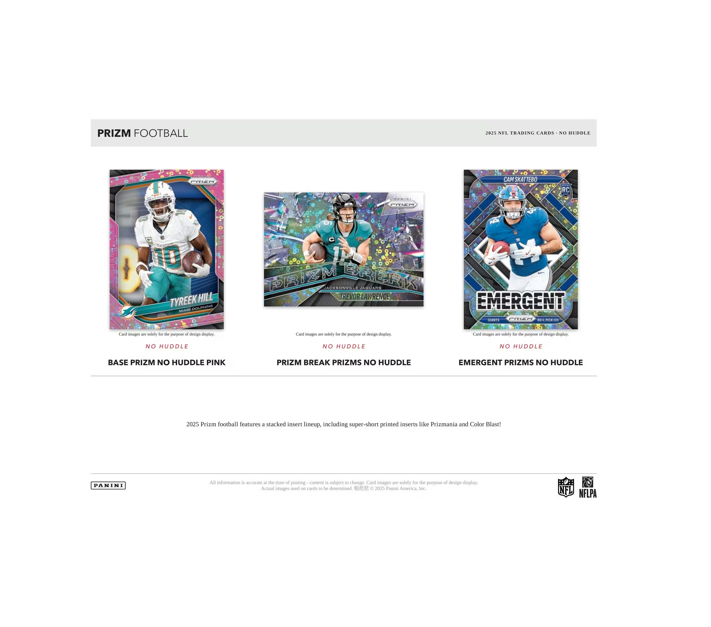 2025PaniniPrizmFootballNoHuddleBox3