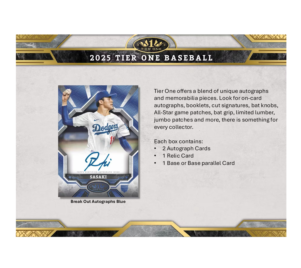 2025ToppsTierOneBaseballHobbyBox2