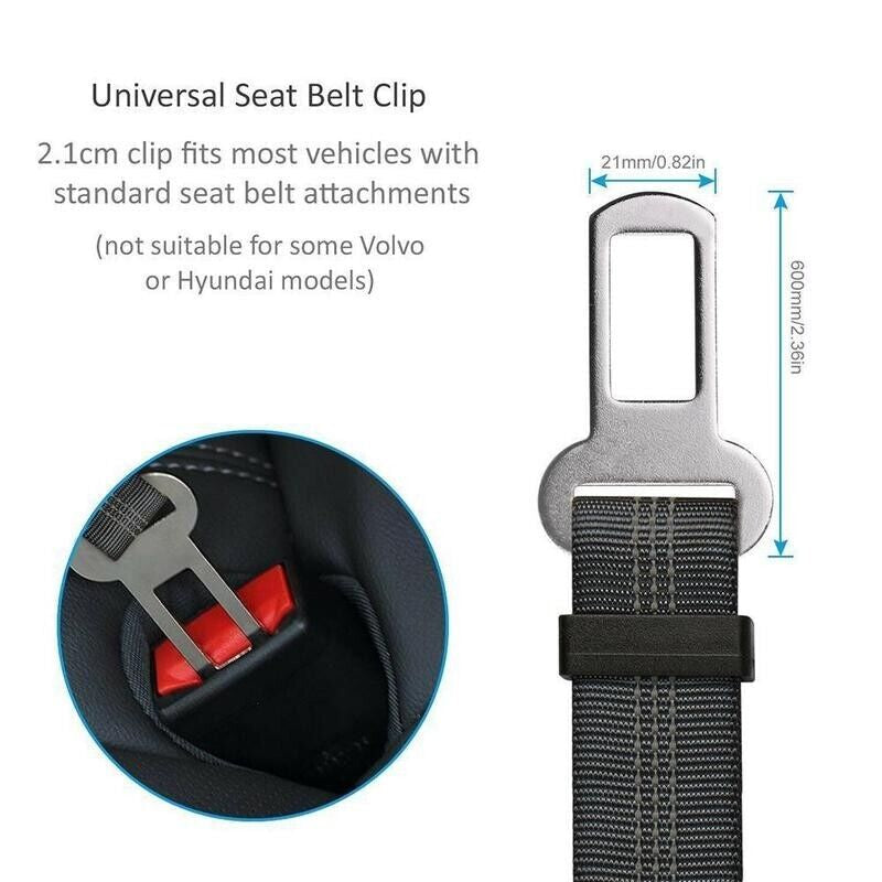 Pet Car Seat Belt 2-Pack Adjustable