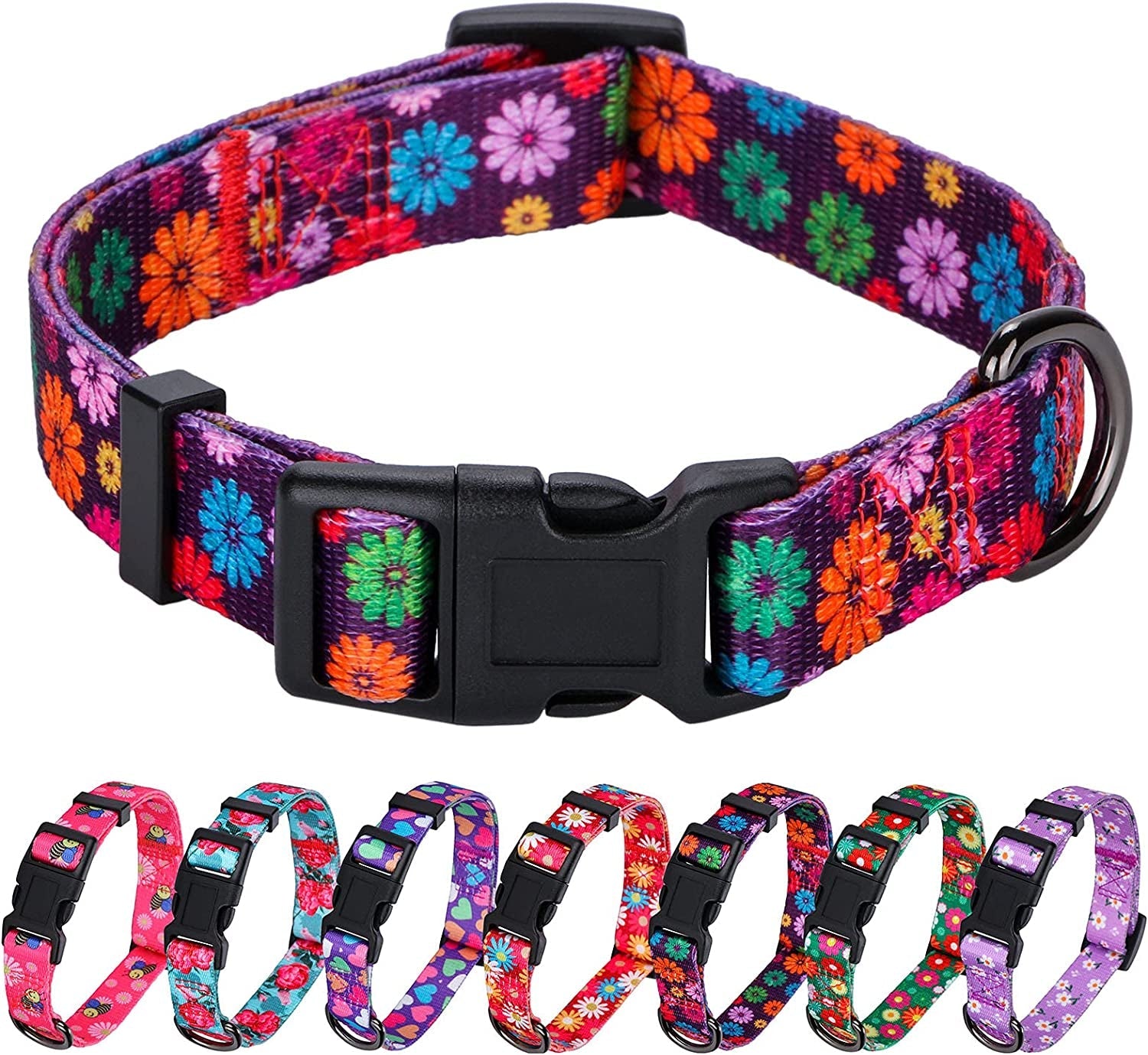 Floral Dog Collar Large