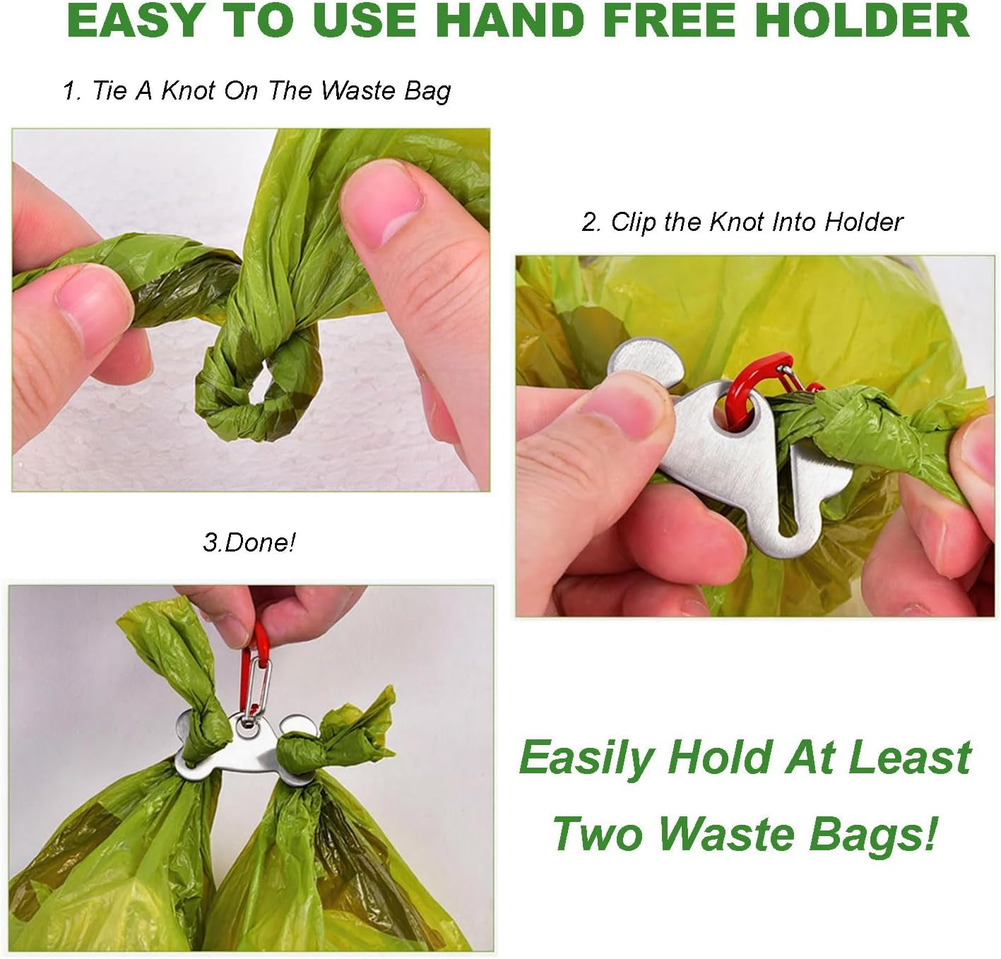 Hands-Free Dog Poop Bag Holder 2-Pack Ravli