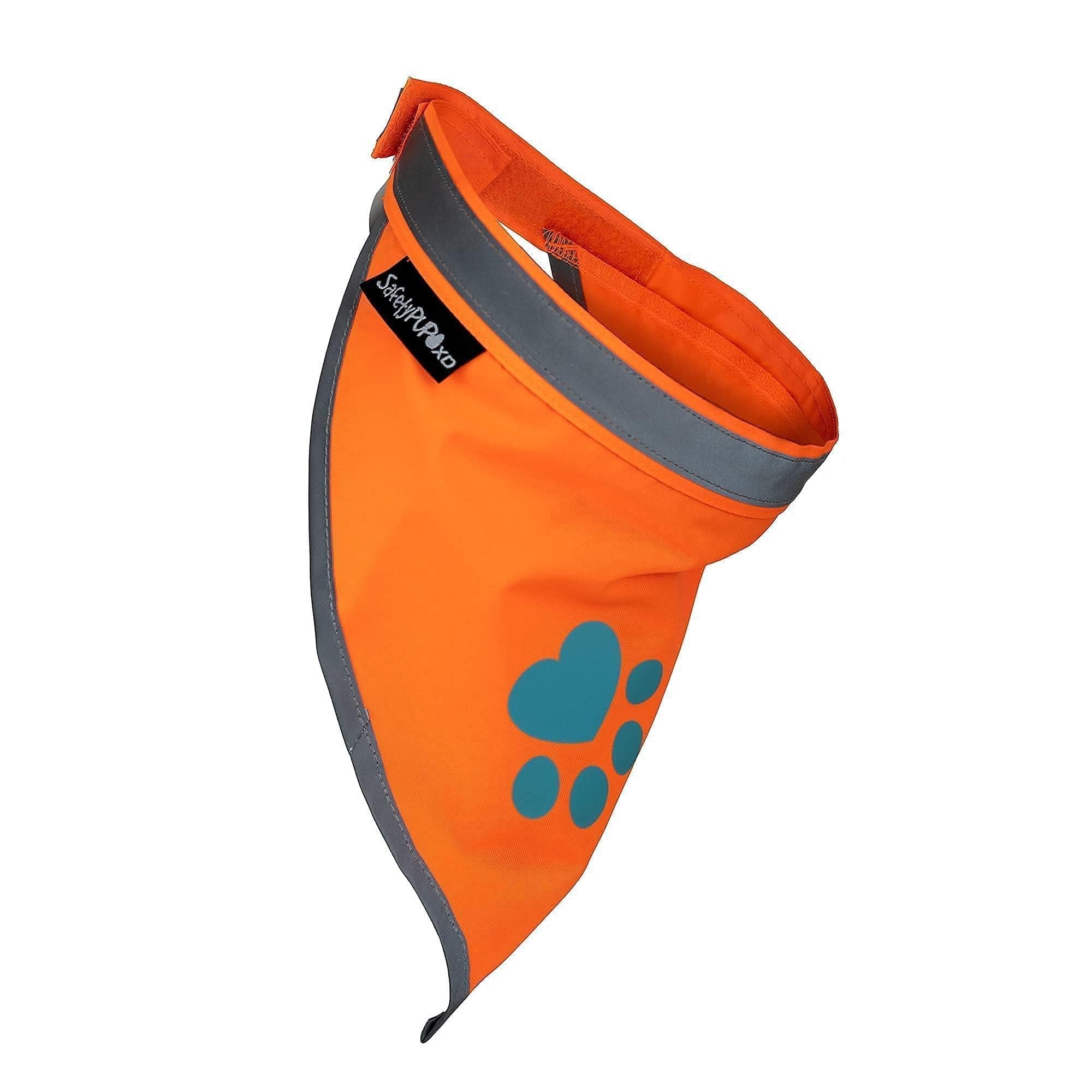 Large Hi-Vis Orange Reflective Dog Bandana Ravli