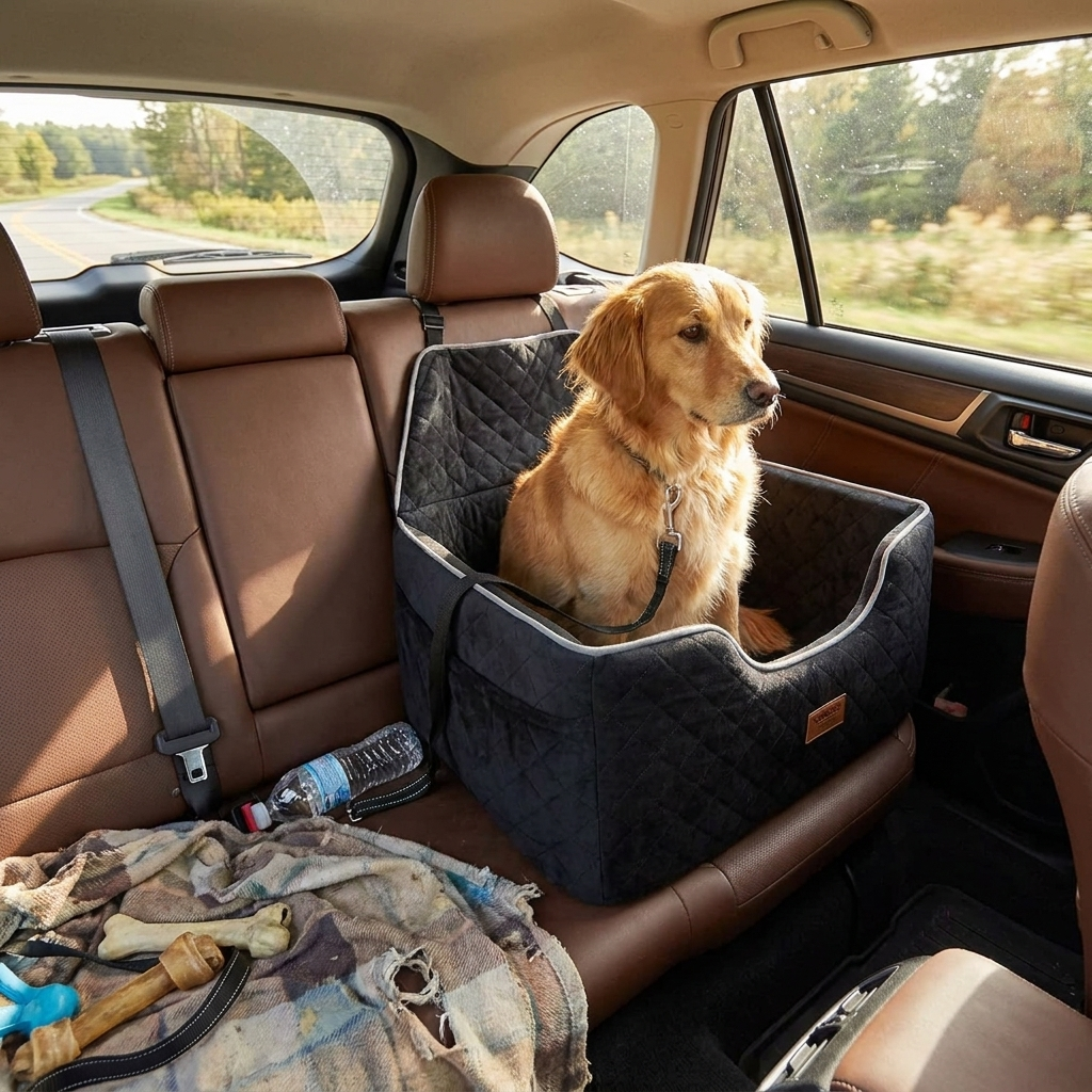 Dog Booster Car Seat Large Black Ravli